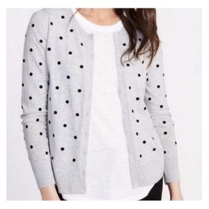 grey polka dot sweater
